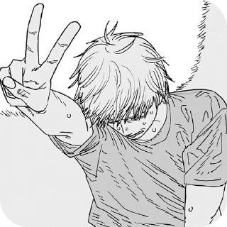 ✋ emoji Denji @forgttonrealm Telegram sticker 10 of 39