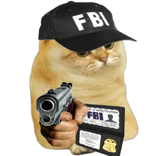 👮‍♀️ emoji Cate The Cat Telegram sticker 17 of 58