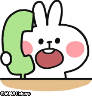 📞 emoji @MHStickers Spoiled Rabbit Doodles Emoji Telegram sticker 19 of 41