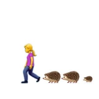 🚶‍♀ emoji من و جوجه تیغیم Telegram sticker 8 of 78