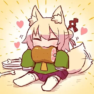 🍖 emoji Kitsune | @Onishiki @OniGP Telegram sticker 8 of 89