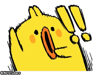 😱 emoji @MHStickers Spoiled Rabbit Plump Little Chick Telegram sticker 14 of 25
