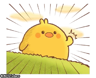 ✊ emoji @MHStickers Spoiled Rabbit Plump Little Chick Telegram sticker 11 of 25