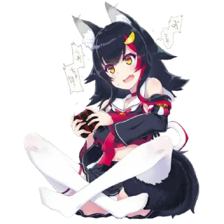 🎮 emoji Ookami Mio 大神ミオ 🌲  |  by Gheber Telegram sticker 16 of 119