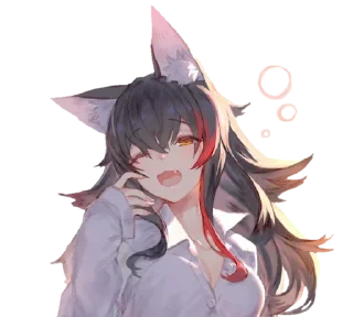 🥱 emoji Ookami Mio 大神ミオ 🌲  |  by Gheber Telegram sticker 18 of 119