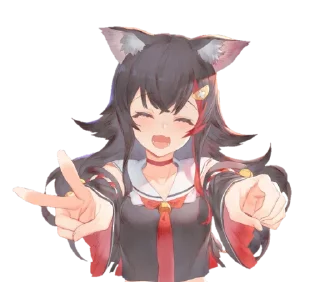🤗 emoji Ookami Mio 大神ミオ 🌲  |  by Gheber Telegram sticker 22 of 119