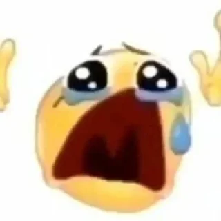 Sticker from Retarded looking crying emoji