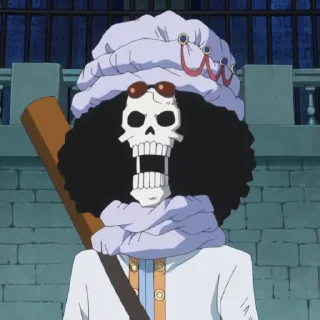 💀 emoji Brook @StickersofAnime Telegram sticker 14 of 61
