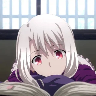 😶 emoji illyasviel @stickerspackanime Telegram sticker 1 of 103