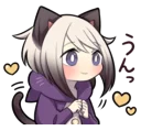 Sticker from siamese neko