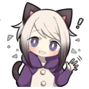 Sticker from siamese neko