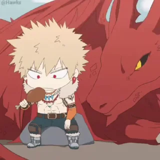 🍗 emoji (@Tengen) Bakugou Katsuki Telegram sticker 21 of 45