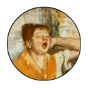 😦 emoji famous paintings Telegram sticker 9 of 22