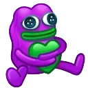 🐸 emoji Plush PePe @BL_ZH ⇄典藏名⇄ @PC66PC⭅NFT礼物☞ @xgdb55 Telegram sticker 15 of 50