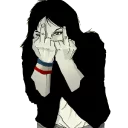 🖕 emoji Middle finger /@MH7night Telegram sticker 17 of 67
