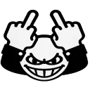🖕 emoji Middle finger /@MH7night Telegram sticker 24 of 67