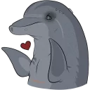 ❤ emoji CALL Dolphin Telegram sticker 1 of 46