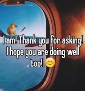 😆 emoji good morning thank you how are you too Telegram sticker 14 of 30