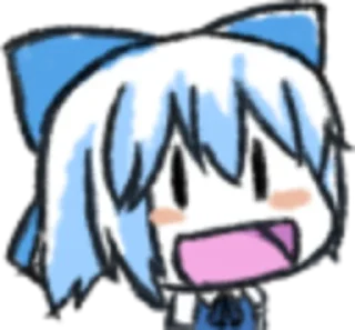 😀 emoji cirno Telegram sticker 24 of 24