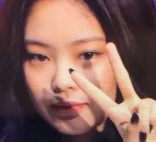 ✌️ emoji ¥^~ jennie ~^¥ [ @blackpink_stickerr4 ] Telegram sticker 17 of 40