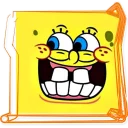 😀 emoji استیکر های باب اسفنجی Telegram sticker 14 of 18