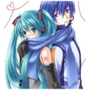 ❤ emoji Vocaloid Kaito Pack Telegram sticker 17 of 30