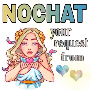 👆 emoji NOCHAT REQUEST Telegram sticker 1 of 25