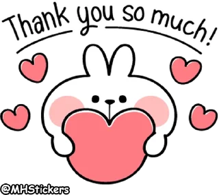 ❤️ emoji @MHStickers Spoiled Rabbit Kind Words Telegram sticker 14 of 41