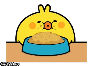 😋 emoji @MHStickers Spoiled Rabbit Plump Little Chick Telegram sticker 10 of 25