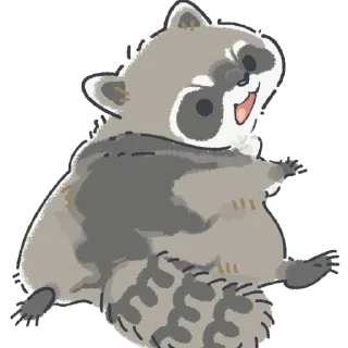 🛌 emoji Cute Raccoon by @carlysticker Telegram sticker 20 of 41