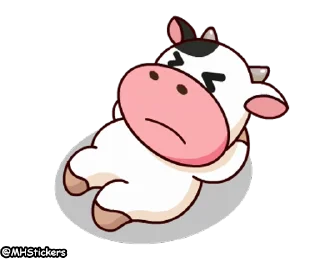 😣 emoji @MHStickers Momo Cow 2 Telegram sticker 23 of 25
