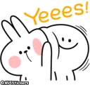 👍 emoji @MHStickers Spoiled Rabbit Simple Talk Telegram sticker 7 of 41
