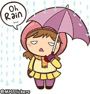 🌧 emoji @MHStickers Scarf Girl Telegram sticker 21 of 41