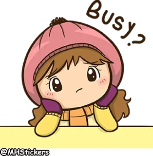 👀 emoji @MHStickers Scarf Girl Telegram sticker 24 of 41