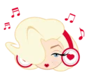 🎧 emoji Pink lady Telegram sticker 15 of 40