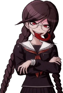 🙂 emoji Toko Fukawa faces Telegram sticker 23 of 70