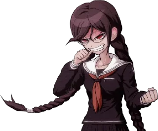 😬 emoji Toko Fukawa faces Telegram sticker 17 of 70