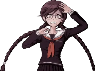 😟 emoji Toko Fukawa faces Telegram sticker 5 of 70