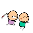 😡 emoji Cyanide & Happiness Telegram sticker 8 of 20