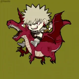 🐉 emoji (@Tengen) Bakugou Katsuki Telegram sticker 24 of 45