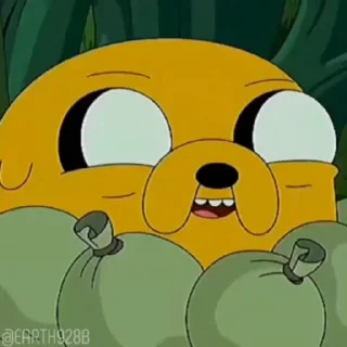 😍 emoji Jake The Dog Core @KFLMCR Telegram sticker 16 of 44