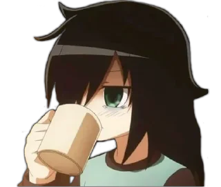 😒 emoji Tomoko chan Telegram sticker 18 of 19