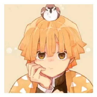 🥰 emoji Zenitsu Agatsuma Telegram sticker 24 of 26
