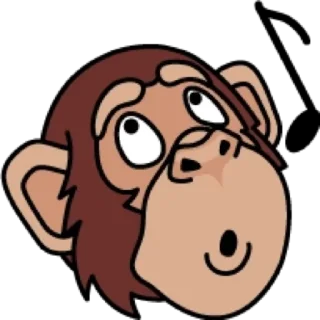 🎶 emoji Обезьяна @modnyashki_vip Telegram sticker 5 of 25