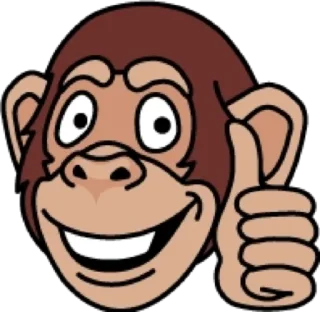 👍 emoji Обезьяна @modnyashki_vip Telegram sticker 9 of 25