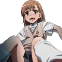 😱 emoji Misaka best Waifu v.2 Telegram sticker 11 of 47