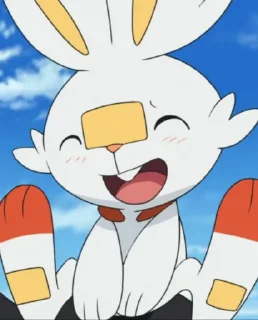 😅 emoji Scorbunny💖💖💖 Telegram sticker 22 of 32