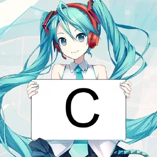 Sticker from Alfabeto con miku