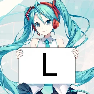 😅 emoji Alfabeto con miku Telegram sticker 12 of 24