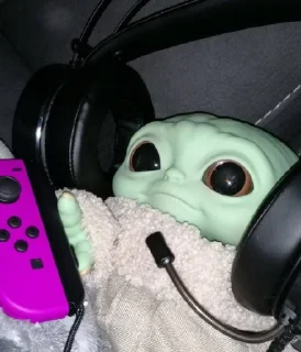 😌 emoji Baby Yoda Telegram sticker 15 of 27